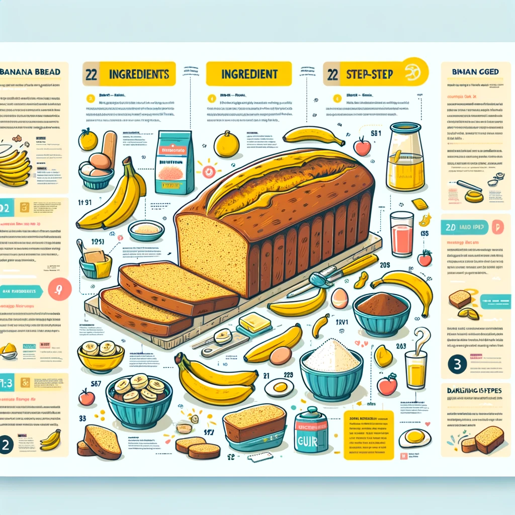 An Infographic for Banana Bread Recipe